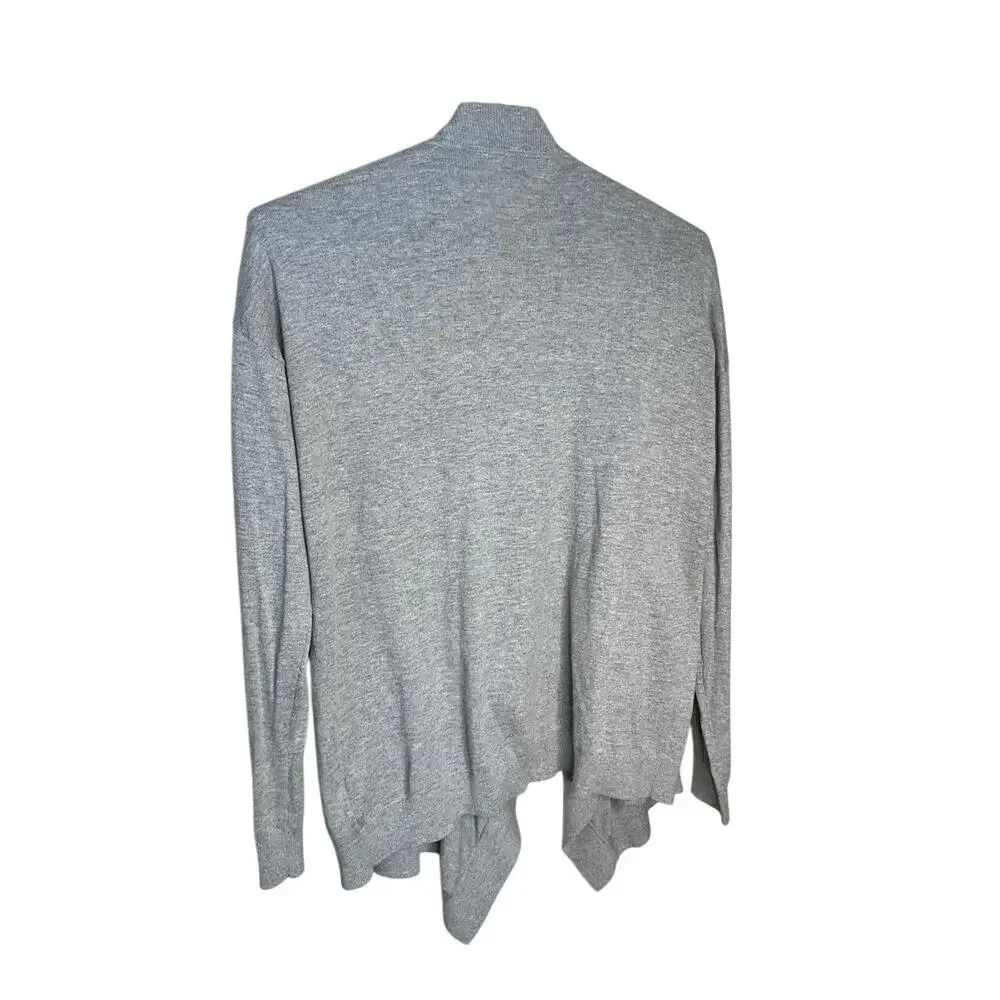 Michael Kors Open‎ Cardigan Zipper Shoulders Pearl Heather Womens Size Large NEW